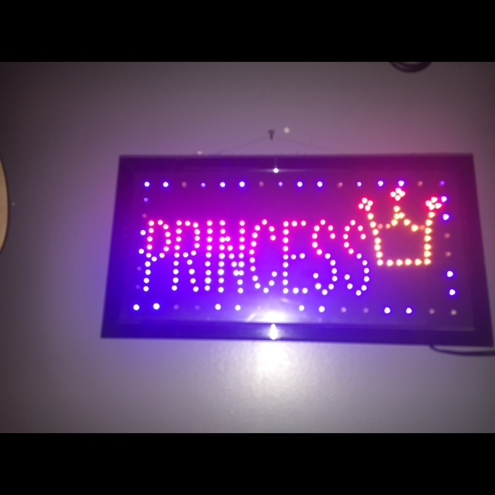 Princess LED flashing sign